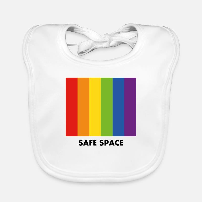 Safe Space Pride Allyship Organic Baby Bibs