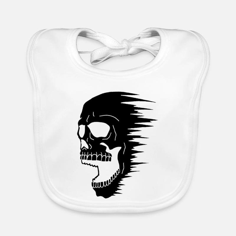 Black Skull und Geschwindigkeit Baby Bio-Lätzchen