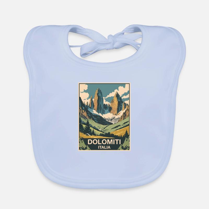 Dolomites 2 Peaks square Organic Baby Bibs