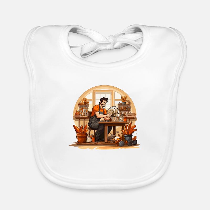 Clay Creations: Sculpture & Pottery Studio Organic Baby Bibs