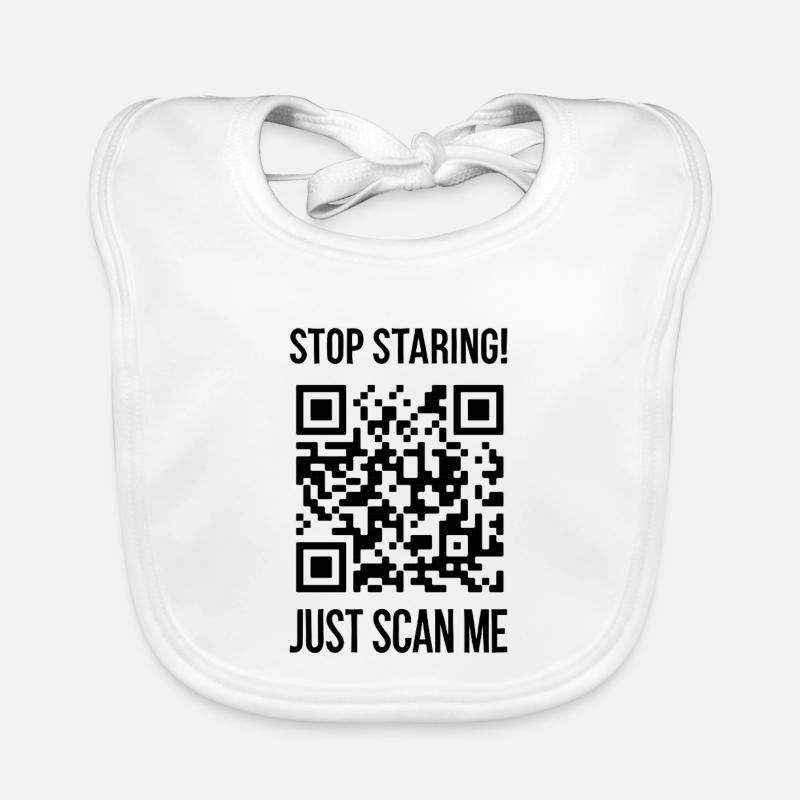 Scan me for motivation Organic Baby Bibs
