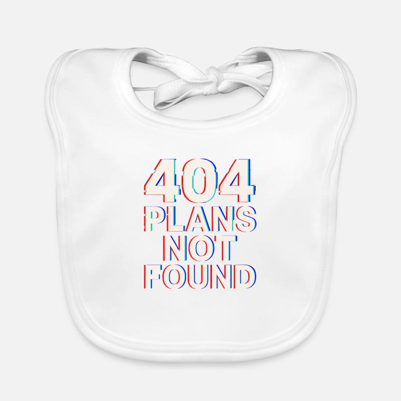 04 Plans introuvables | Drôle de mème technique Glitch Bavoir bio Bébé