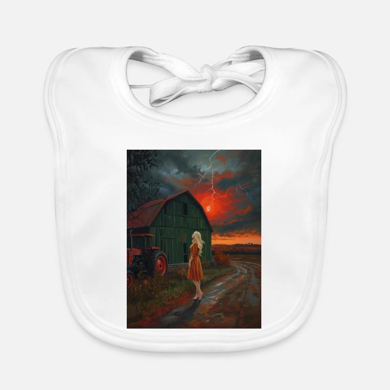 Mystischer Sturmhimmel mit Weitblick Baby Bio-Lätzchen