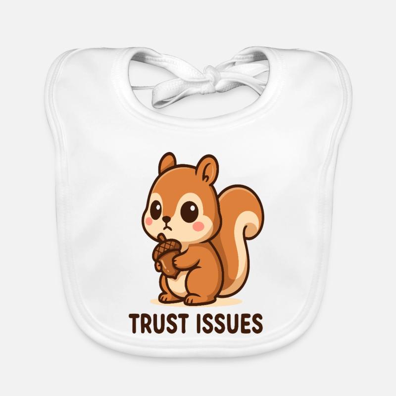 Eichhörnchen mit Trust Issues Baby Bio-Lätzchen