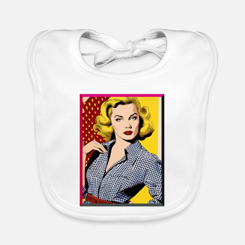 Pop Art Diva Retro Look Polka Dot Blouse Mode Bavoir bio Bébé