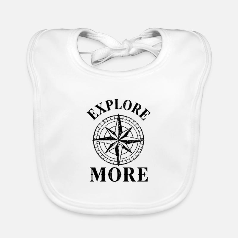 Explore More Abenteuer Kompass T-Shirt Baby Bio-Lätzchen