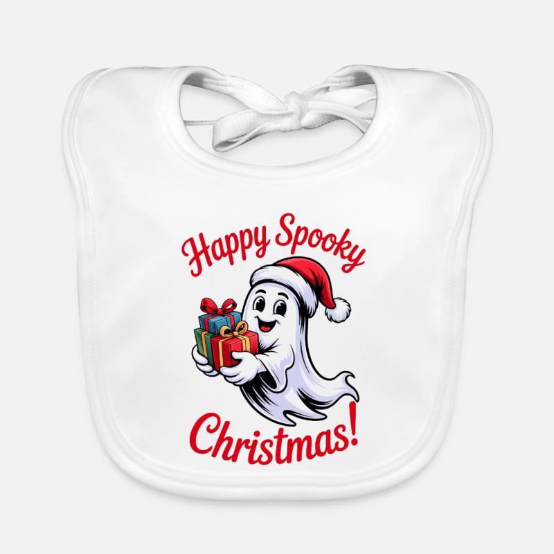 Fröhlicher Spukgeist mit Geschenken Baby Bio-Lätzchen