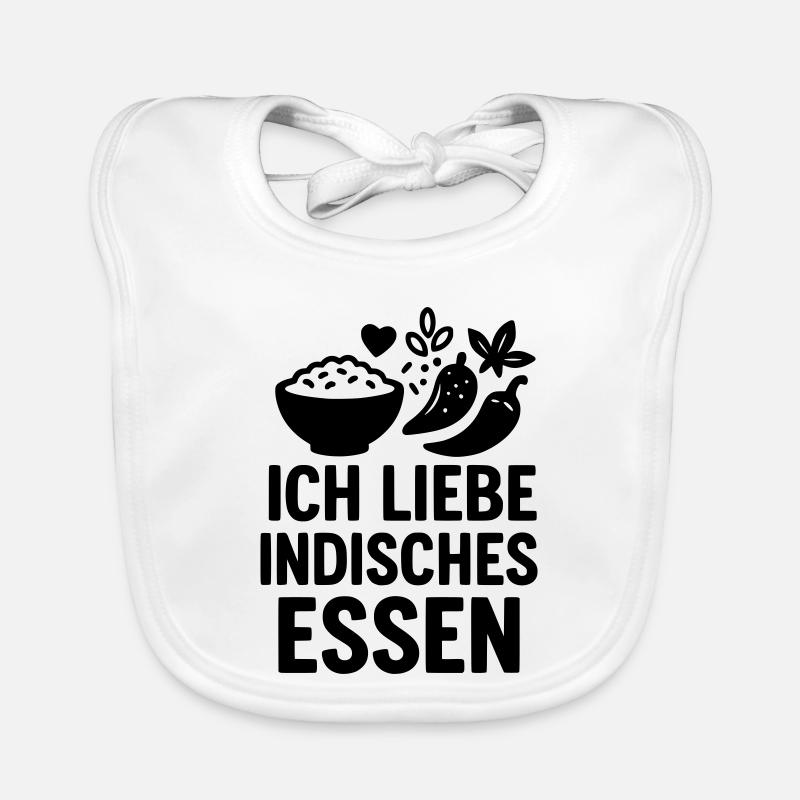 ich liebe indisches Essen Baby Bio-Lätzchen