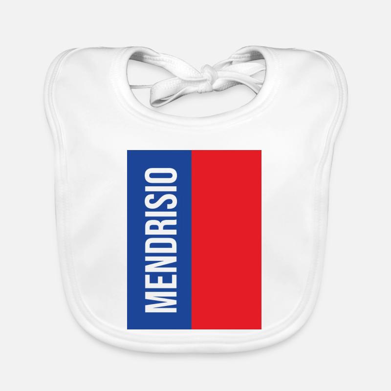 Mendrisio Blue Red Vertical Organic Baby Bibs
