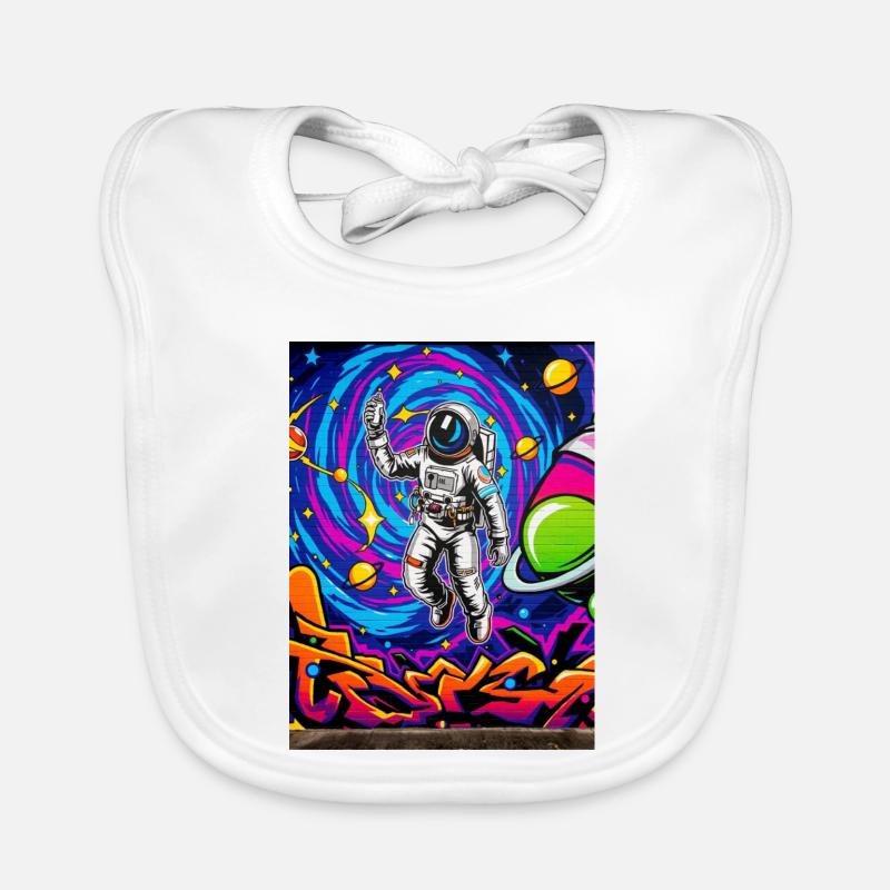 Astronaute dans l’univers du graffiti Bavoir bio Bébé