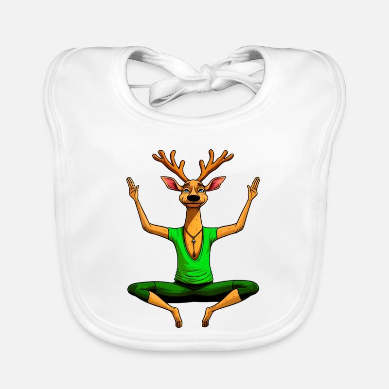 Yoga Hirsche Baby Bio-Lätzchen