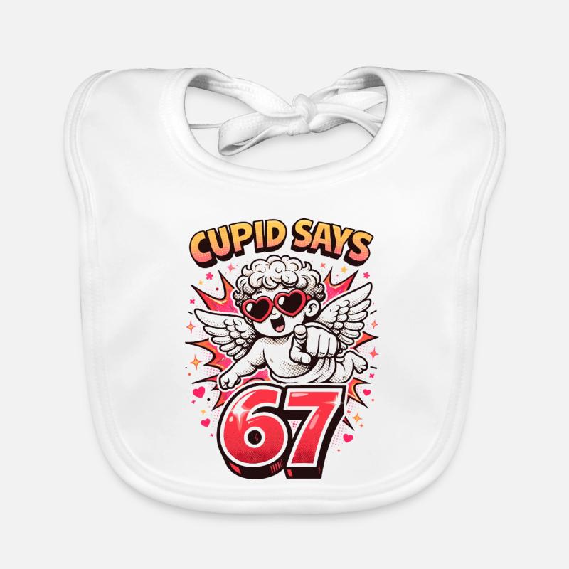 Cupidon Jours 67 Love Cadeau de la Saint-Valentin mignon Bavoir bio Bébé