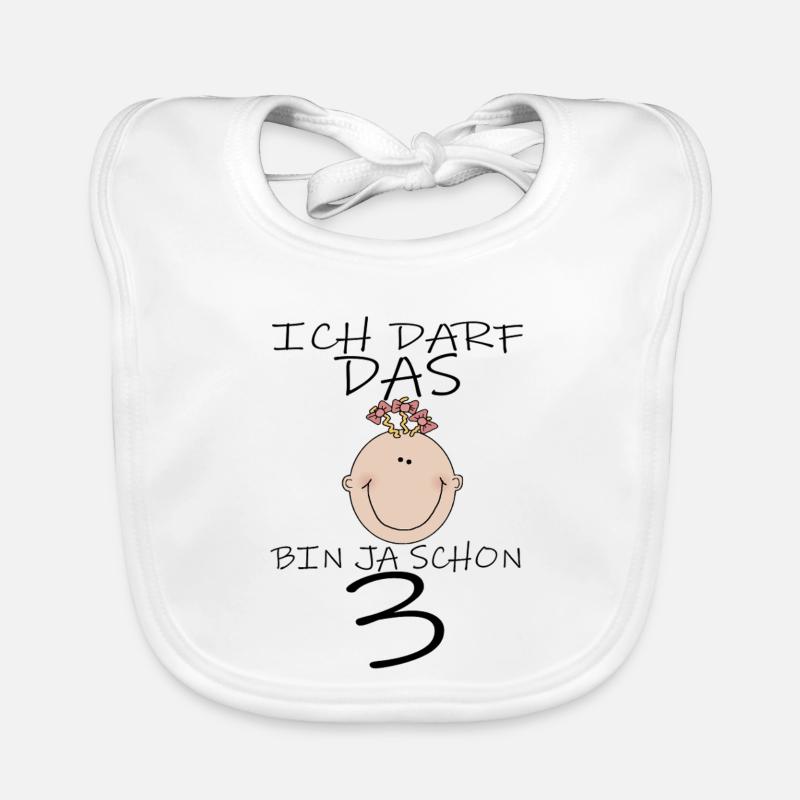3. Geburtstag Mädchen Baby Bio-Lätzchen