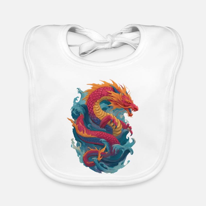Dragon - Bavoir bio Bébé - blanc