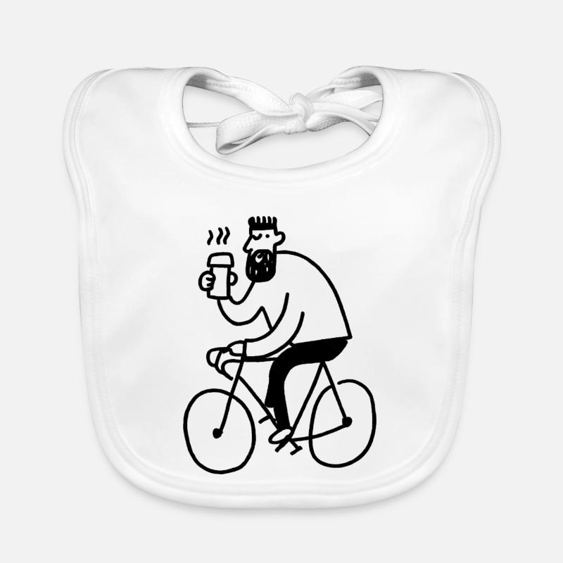 Hipster Biker Organic Baby Bibs