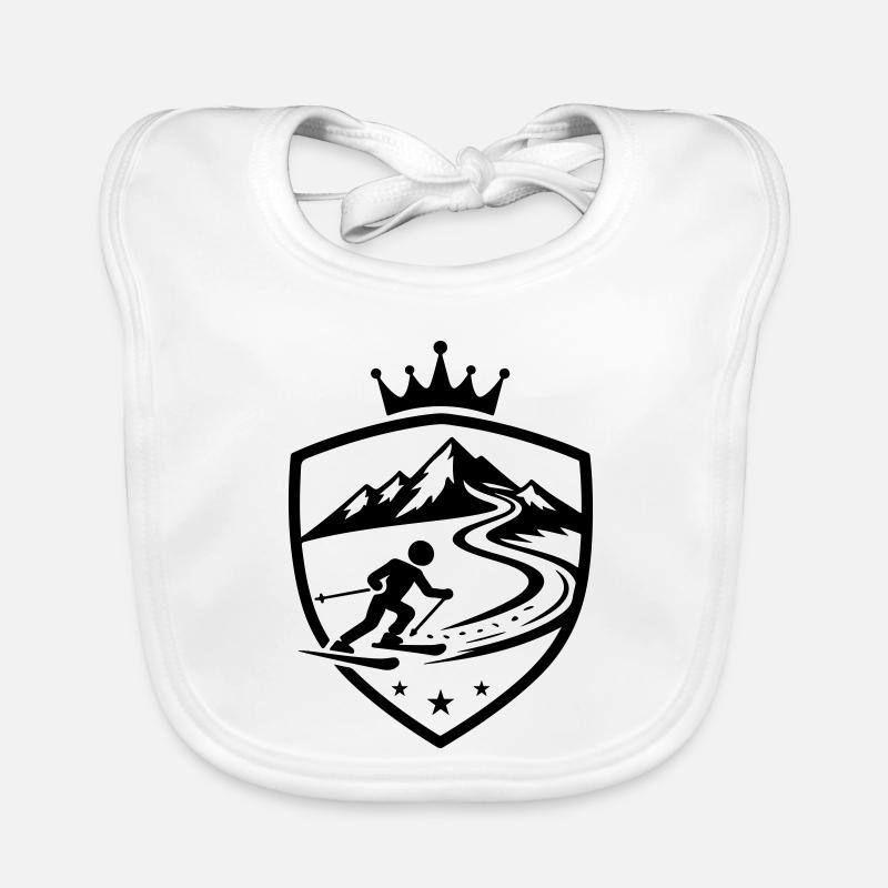 Blason de la piste de ski Bavoir bio Bébé