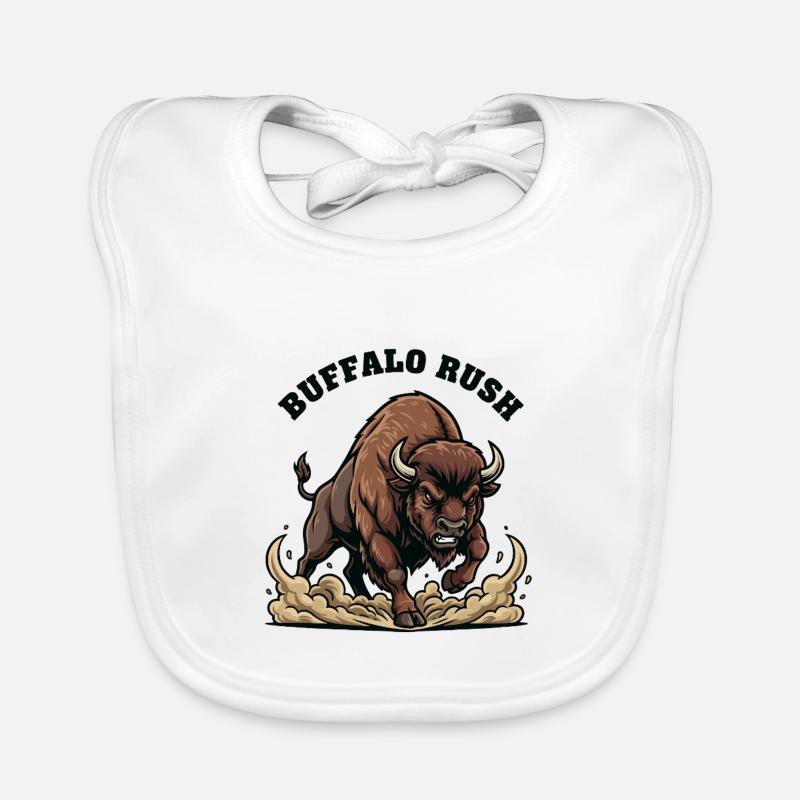Buffalo Rush Wild Buffalo Force Organic Baby Bibs