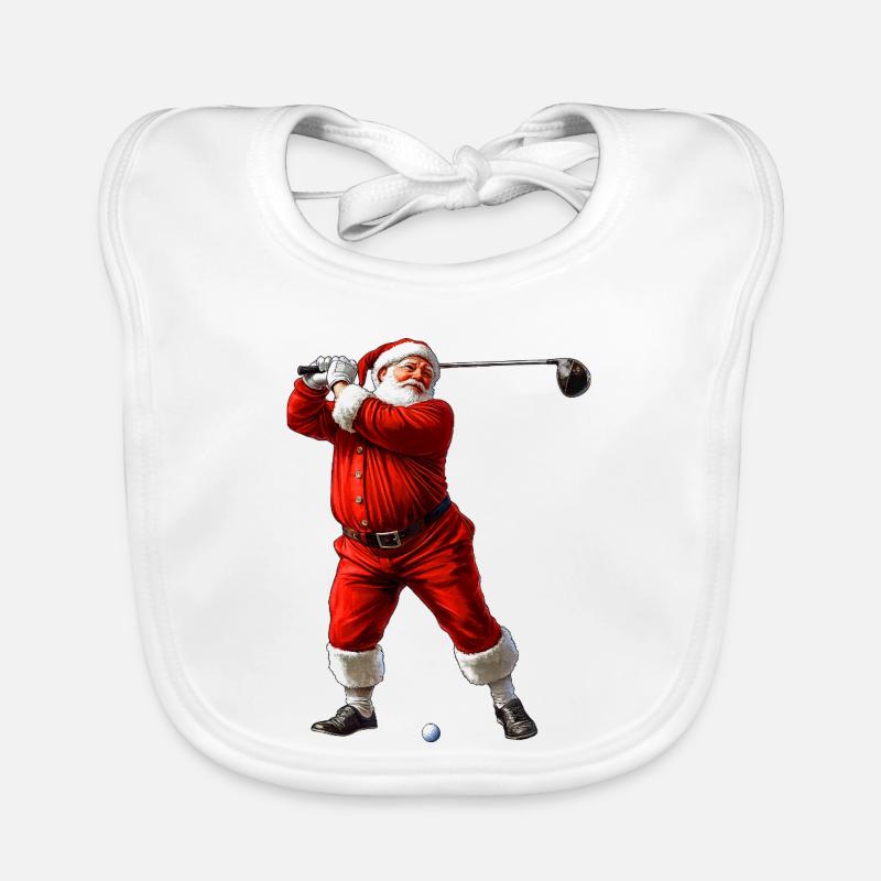 Le Père Noël golfeur Bavoir bio Bébé