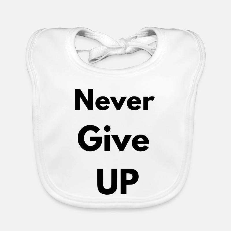 Never give up Bavoir bio Bébé