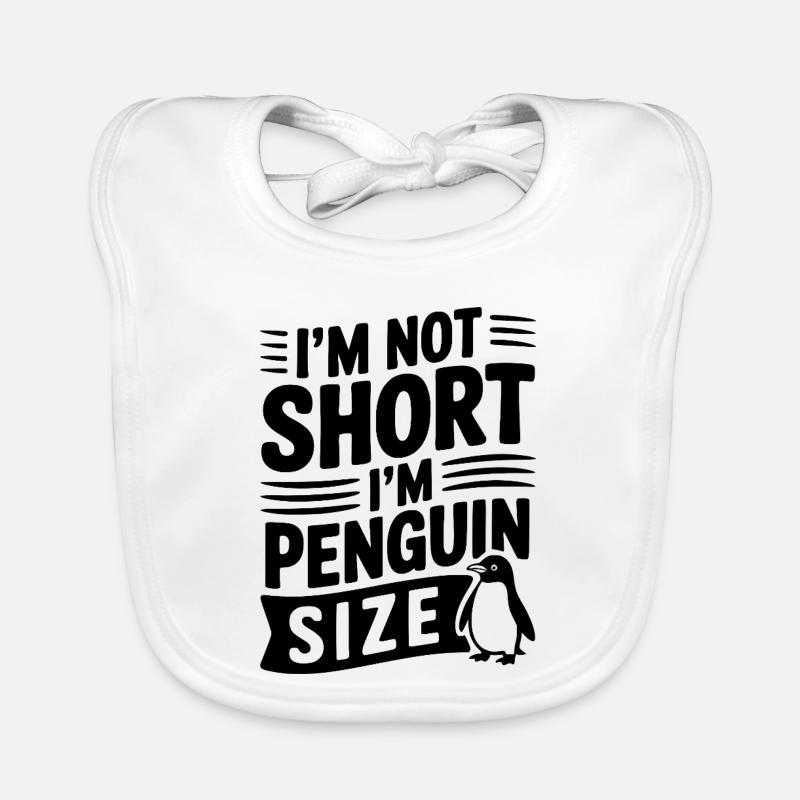 Ich bin nicht klein, ich habe Pinguin-Größe. Baby Bio-Lätzchen