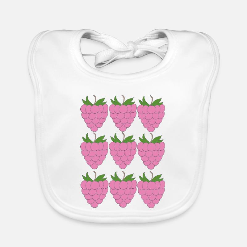 Motif de grille framboise Bavoir bio Bébé