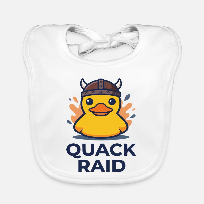Viking Duck: Quack Raid Organic Baby Bibs