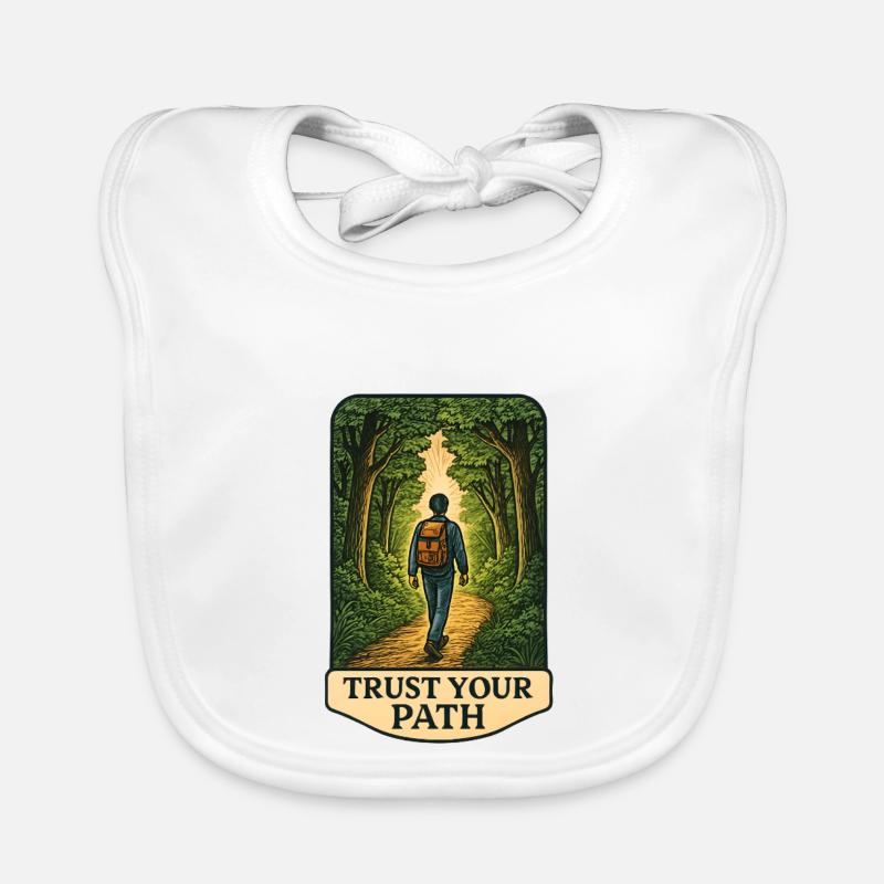 Path trust in the forest Organic Baby Bibs