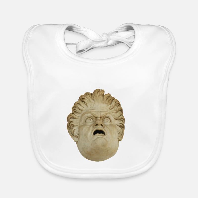 Tête du Masque de Pierre d’Ulysse Bavoir bio Bébé