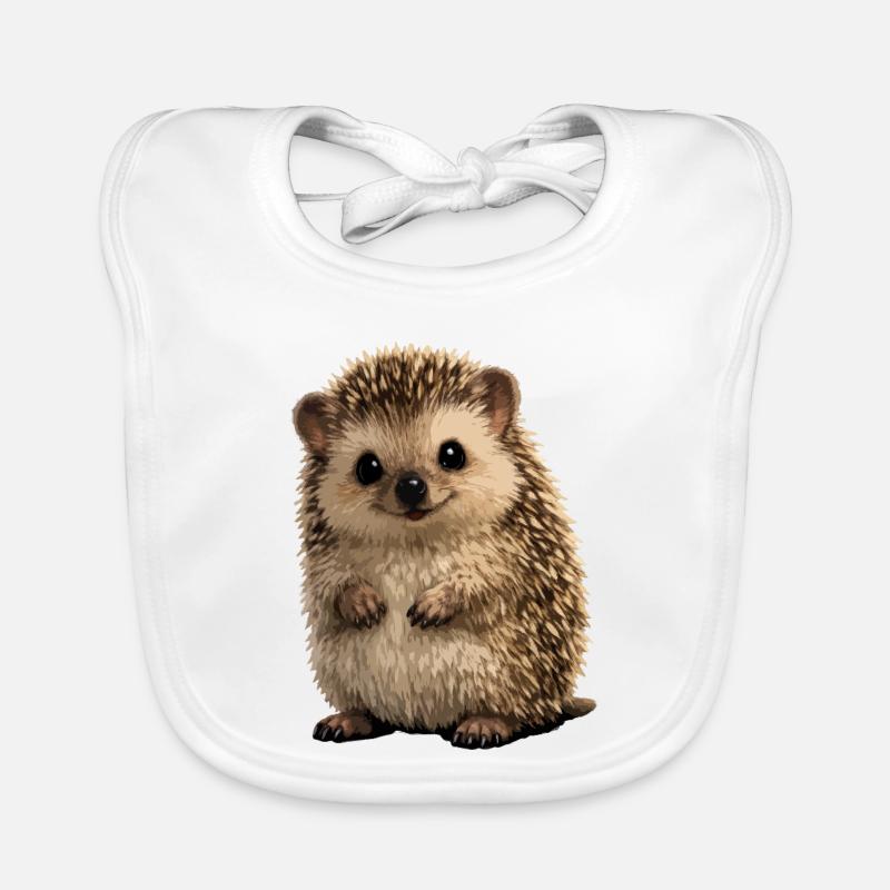 Small Hedgehog Stuffy Coat Organic Baby Bibs