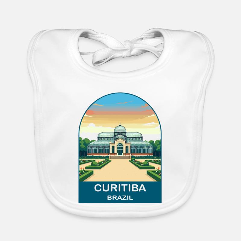 Curitiba Brasilien Botanischer Garten Reiseplakat Baby Bio-Lätzchen
