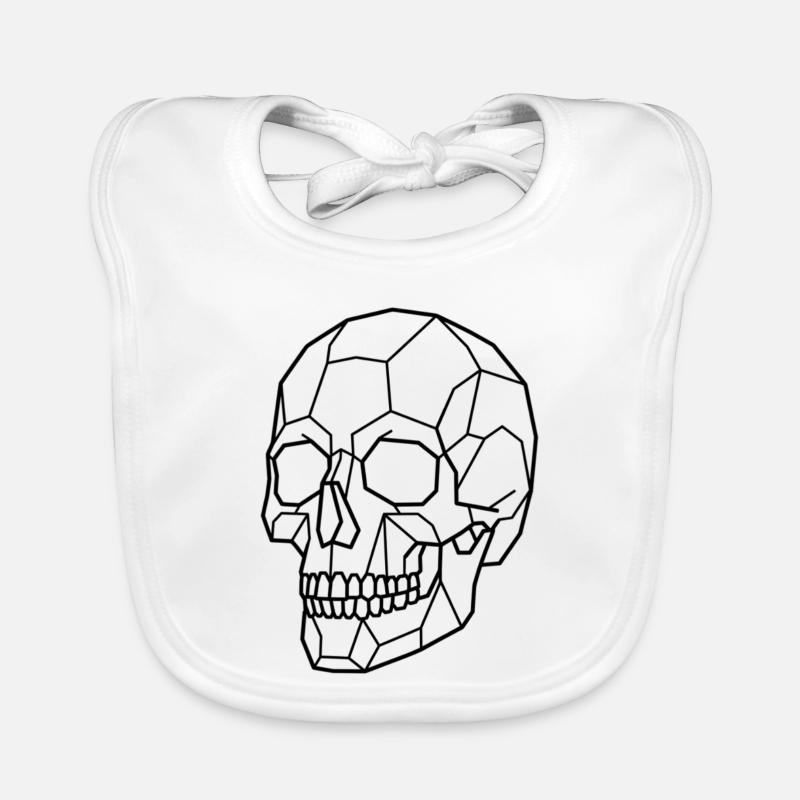 Geometric Skull Baby Bio-Lätzchen