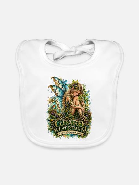 Guardians of Earth - Guard what remains - Baby Bio-Lätzchen - Weiß - Vorne