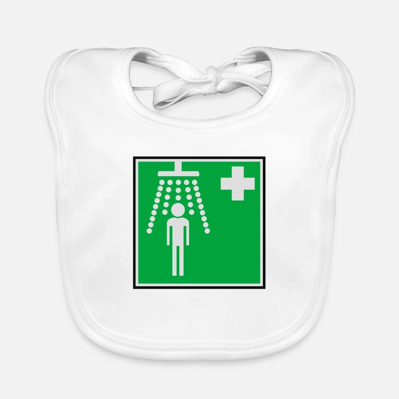 Clean Douche hôpital - Bavoir bio Bébé - blanc