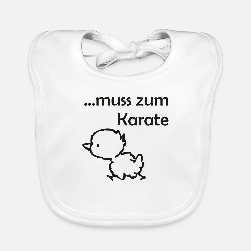 Karate - Baby Bio-Lätzchen - Weiß