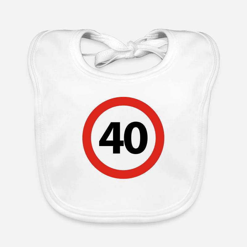 40th Birthday Organic Baby Bibs