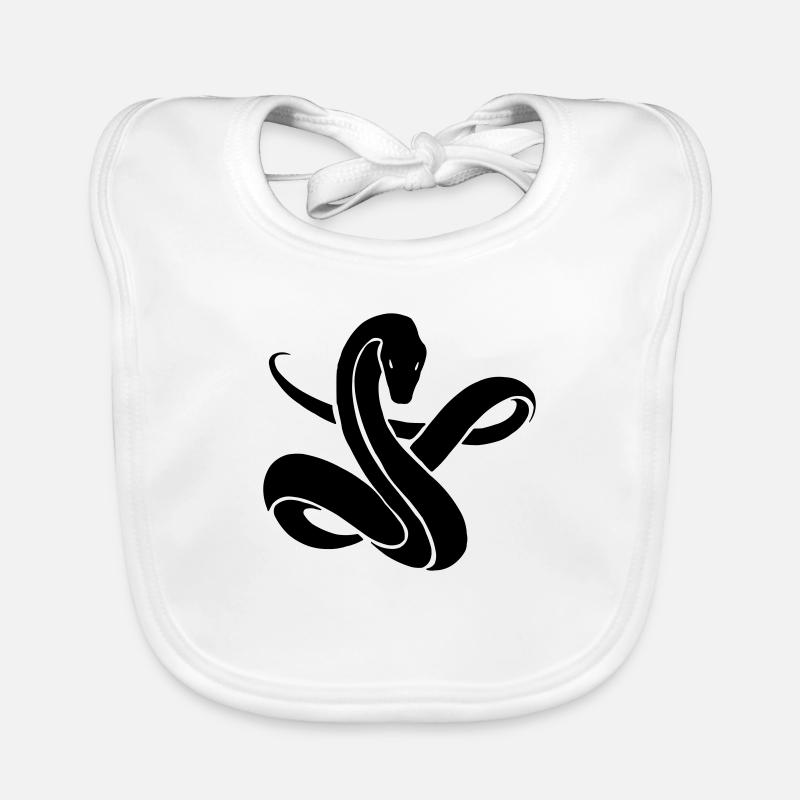 Snake - Baby Bio-Lätzchen - Weiß
