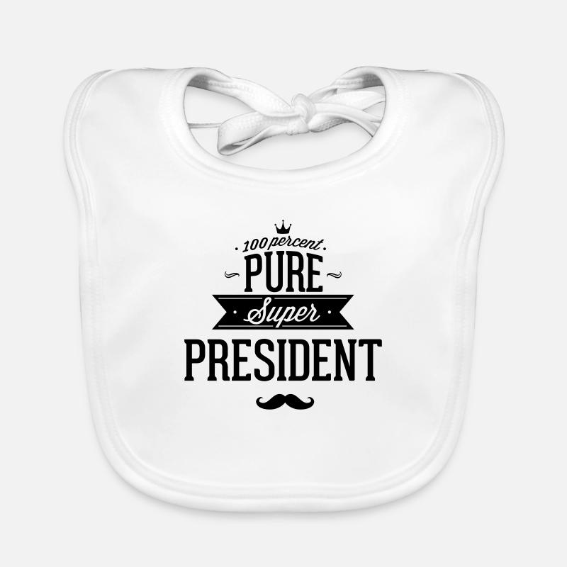 100% Super-Präsident Baby Bio-Lätzchen