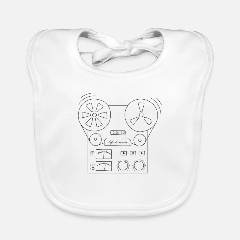 magnetic tape recorder Organic Baby Bibs