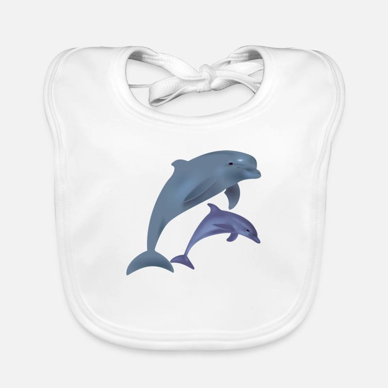 Dolphins Bavoir bio Bébé
