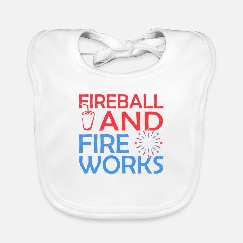 Boule de feu et feux d'artifice Bavoir bio Bébé