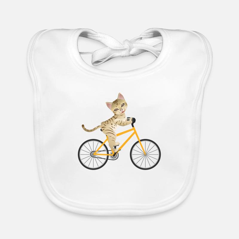 Bicycle cat Organic Baby Bibs