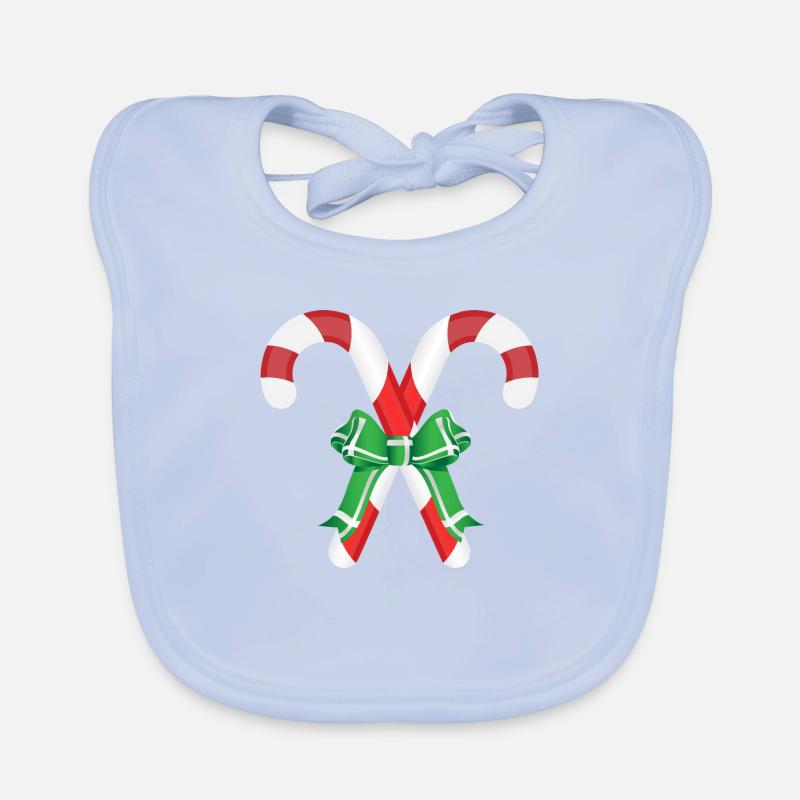 candy Cane Organic Baby Bibs