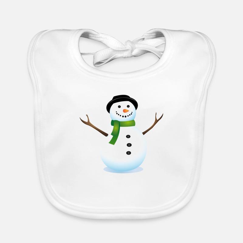 snow man Organic Baby Bibs