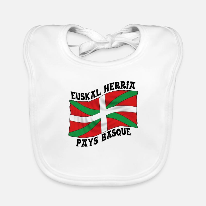 Drapeau Basque Ikurriña Bavoir bio Bébé