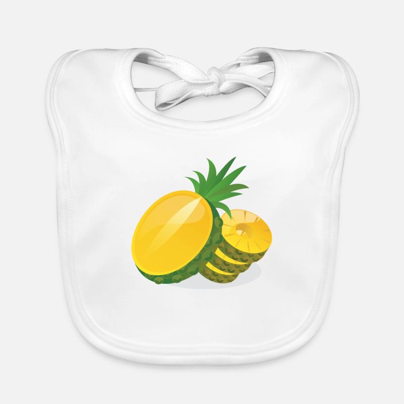 Ananas en tranches Bavoir bio Bébé