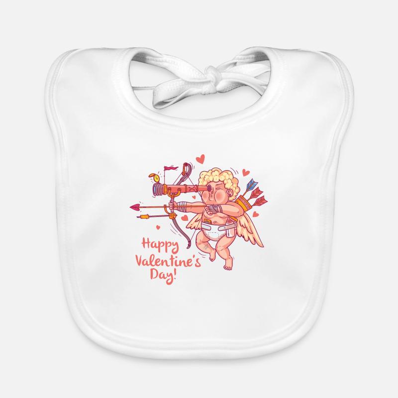 Armure avec arc et flèche répand l'amour Bavoir bio Bébé