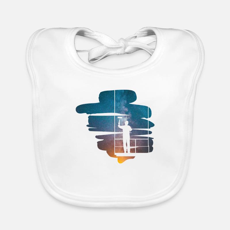 Galaxies painter gift Organic Baby Bibs