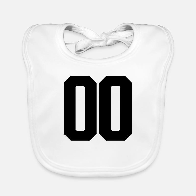 Nummer 00 große Zahlen Massive Ziffern Baby Bio-Lätzchen