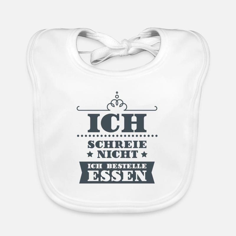 Je ne crie pas, je commande à manger Bavoir bio Bébé