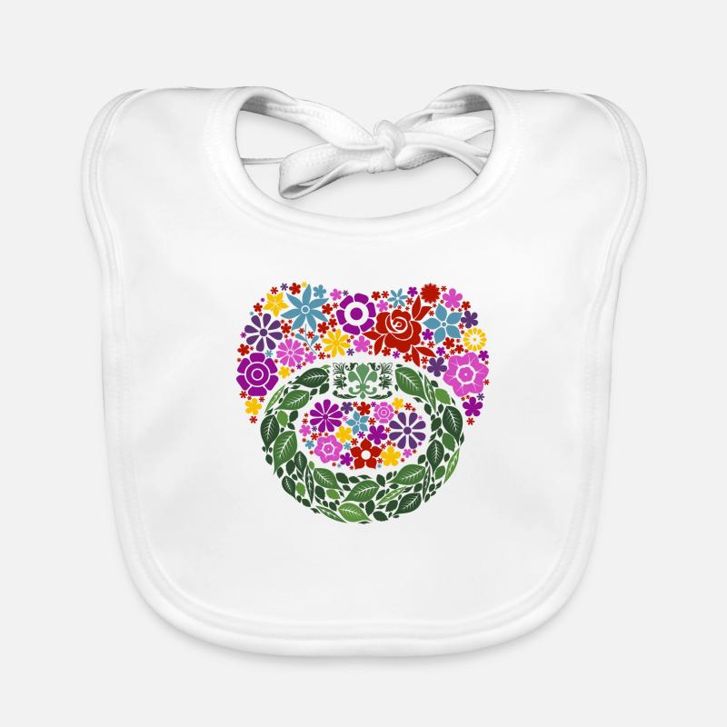 Pacifier floral pattern Organic Baby Bibs